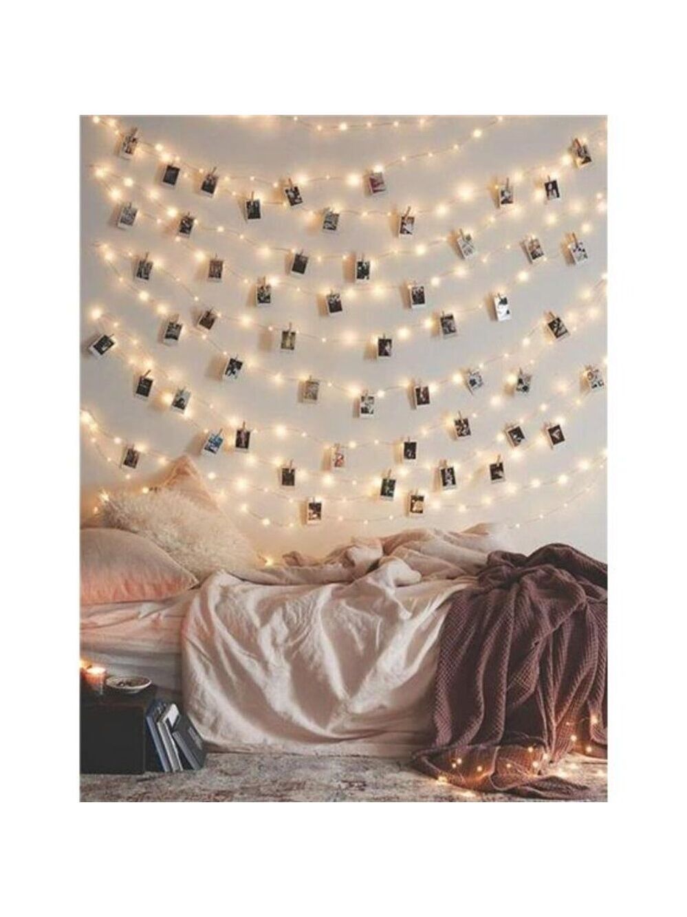 17Ft LED Fairy String Lights with Clear Clips Battery Operated Bedroom Wedding D